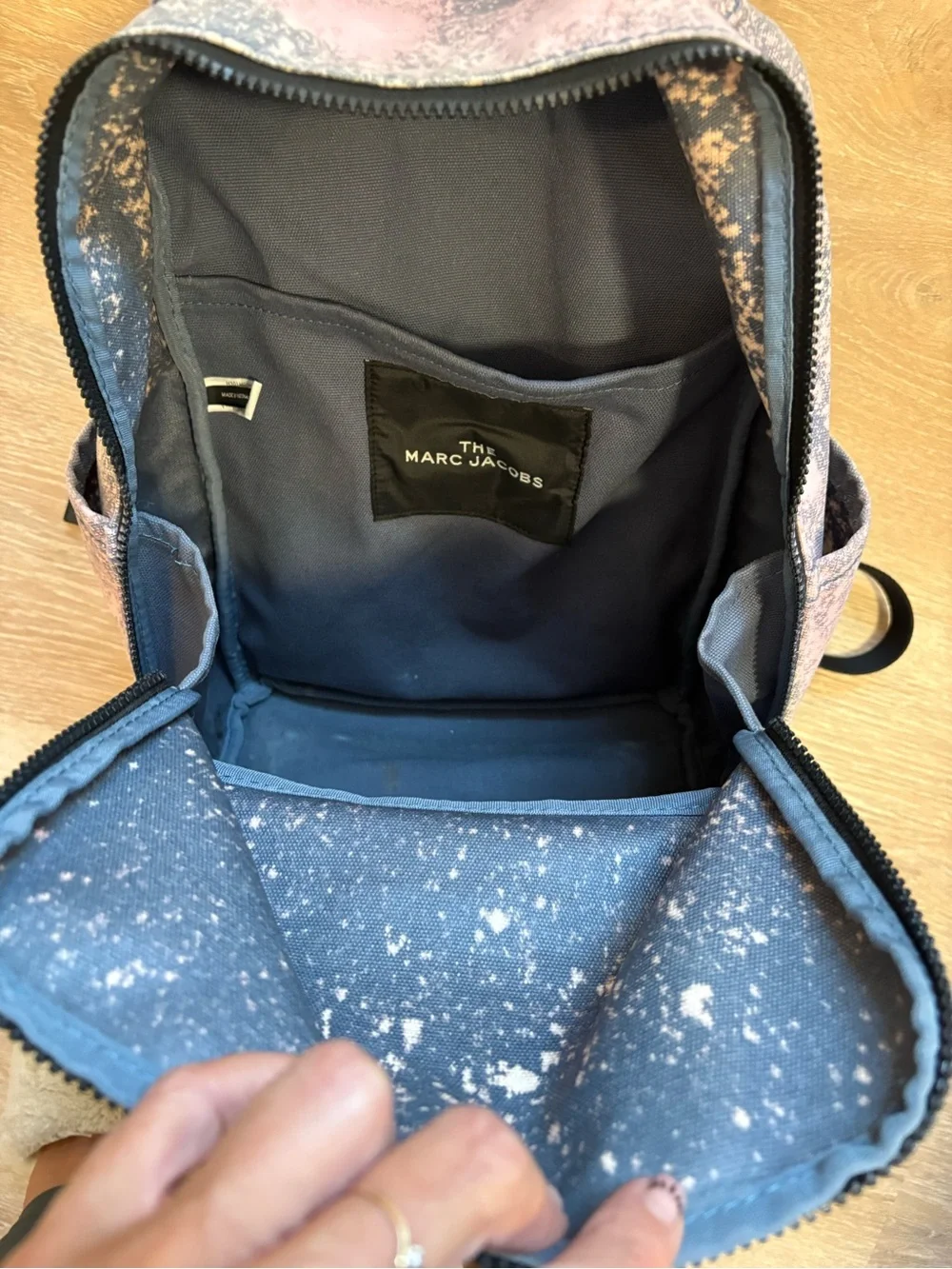 Marc Jacobs THE BACKPACK custom Pink Marble Splatter